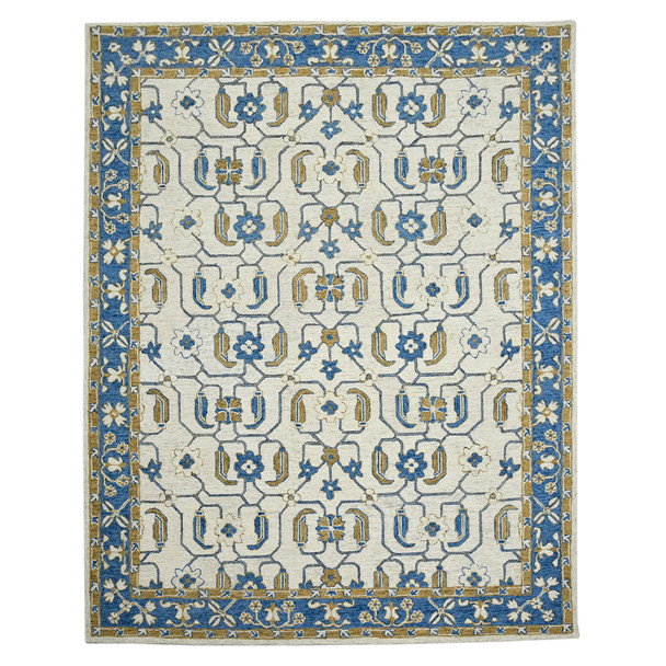 Amer Rugs Romania Pecos ROM-8 Blue Hand-Hooked Area Rugs