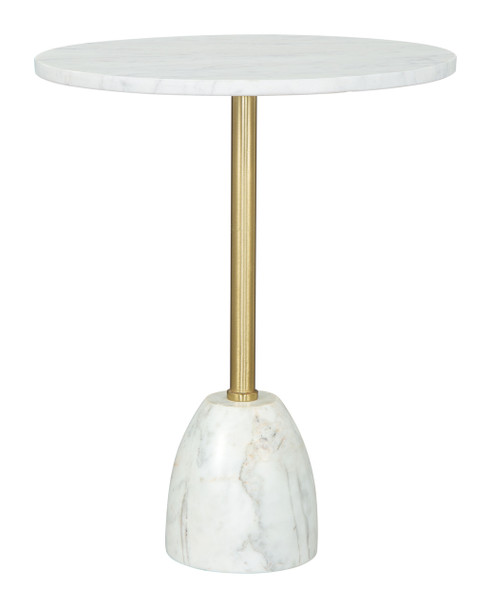 Cynthia Small Side Table White & Gold