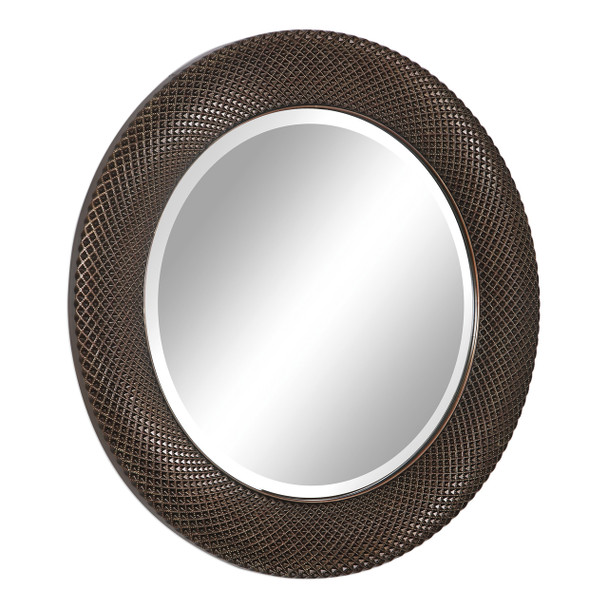 Uttermost Aziza Bronze Round Mirror