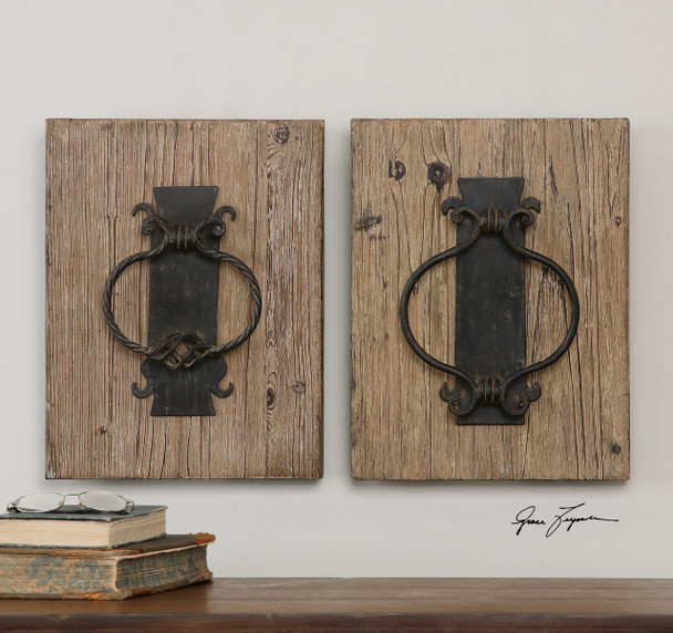 Uttermost Rustic Door Knockers Wall Art S/2