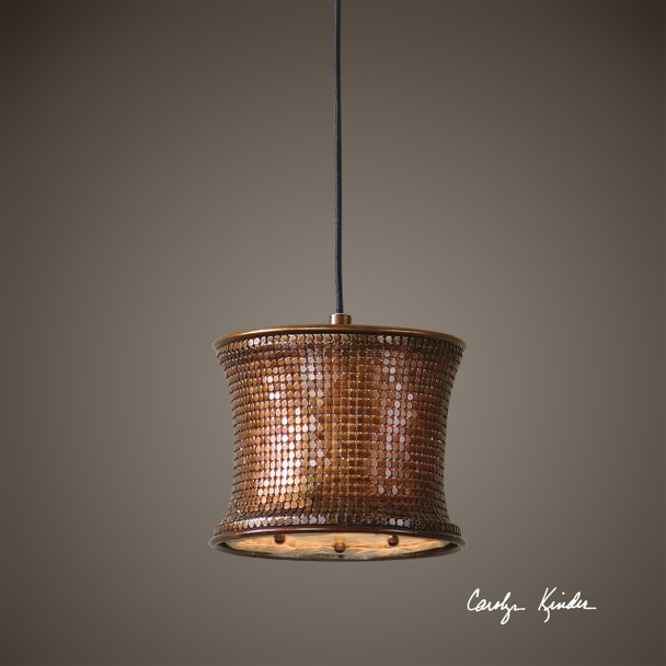 Uttermost Marcel Copper Mini Drum Pendant