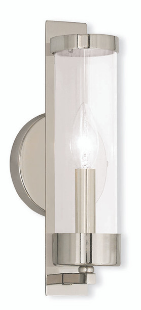 Livex Lighting 1 Light Polished Nickel Wall Sconce - 10141-35