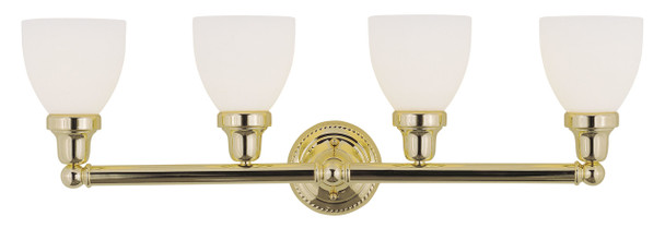 Livex Lighting 4 Light Polished Brass Bath Light - 1024-02