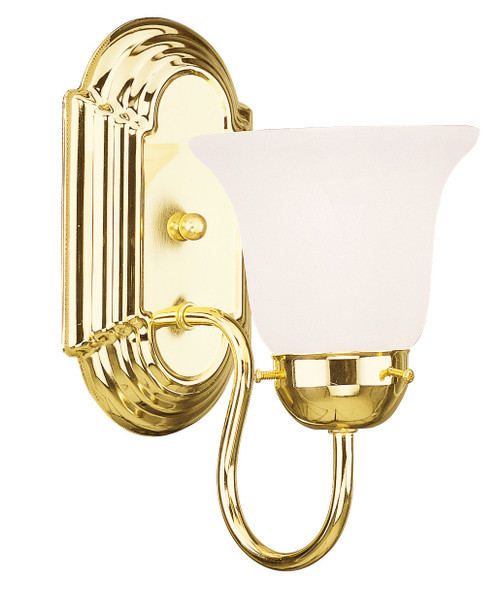 Livex Lighting 1 Light Polished Brass Bath Light - 1071-02