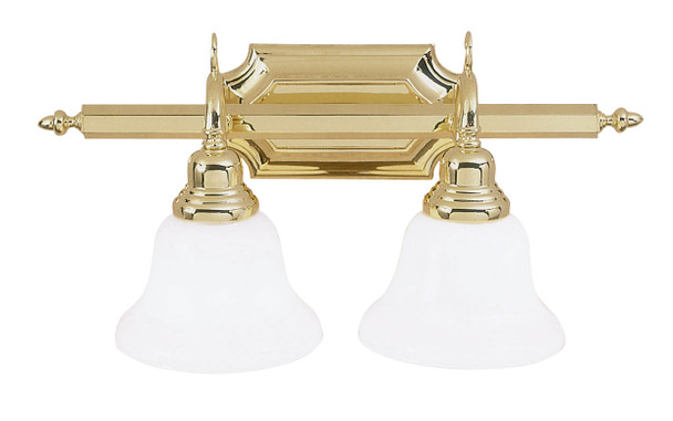 Livex Lighting 2 Light Polished Brass Bath Light - 1282-02