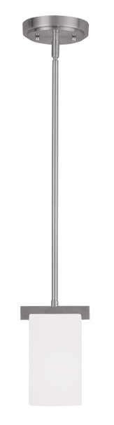 Livex Lighting 1 Light Brushed Nickel Mini Pendant - 1321-91