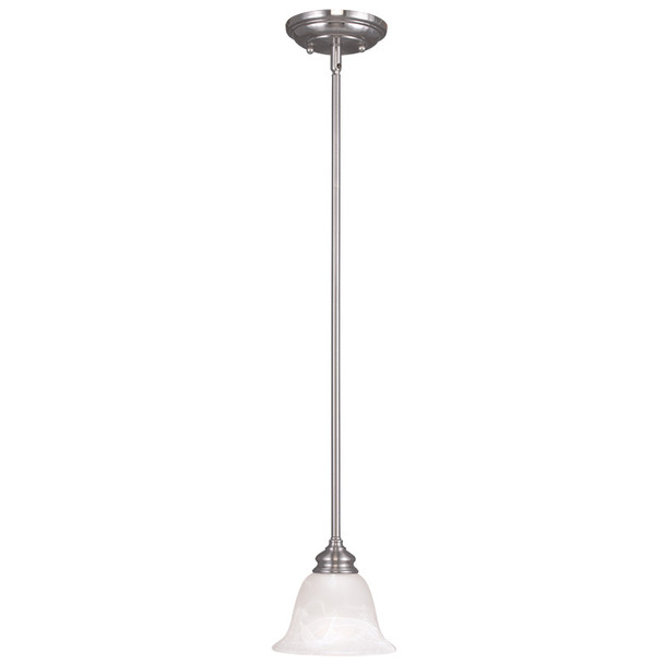 Livex Lighting 1 Light Brushed Nickel Mini Pendant - 1340-91