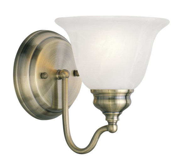 Livex Lighting 1 Light Antique Brass Bath Light - 1351-01