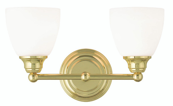 Livex Lighting 2 Light Polished Brass Bath Light - 13662-02
