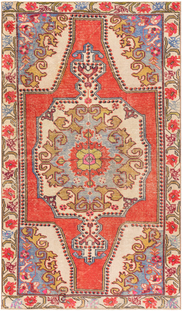 Surya Antique One Of A Kind OOAK-1100 Traditional Hand Knotted - 4'4" X 7'3" Rectangle Area Rug