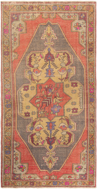 Surya Antique One Of A Kind OOAK-1114 Traditional Hand Knotted - 4'6" X 8'8" Runner Area Rug