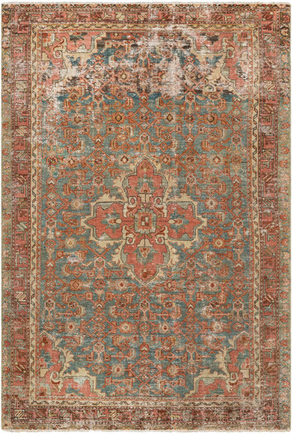 Surya Antique One Of A Kind OOAK-1258 Traditional Hand Knotted - 4'2" X 6'2" Rectangle Area Rug