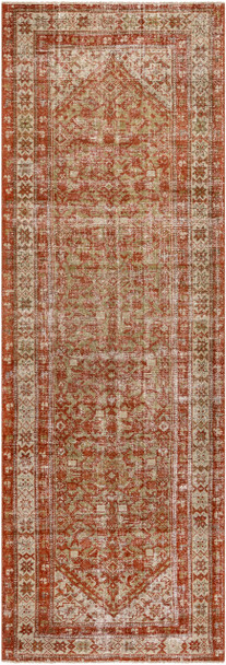Surya Antique One Of A Kind OOAK-1263 Traditional Hand Knotted - 3'4" X 9'9" Runner Area Rug