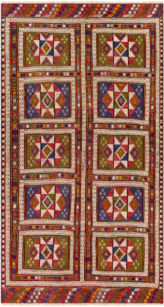 Surya Antique One Of A Kind OOAK-1333 Traditional Hand Knotted - 5'9" X 10'4" Rectangle Area Rug