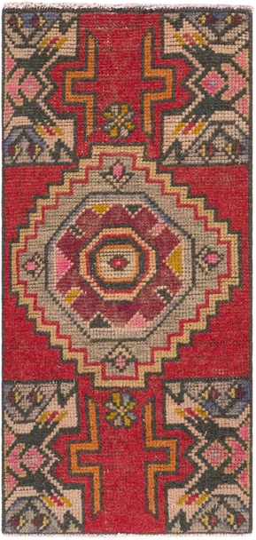 Surya Antique One Of A Kind OOAK-1465 Traditional Hand Knotted - 1'5'' X 3' Rectangle Area Rug