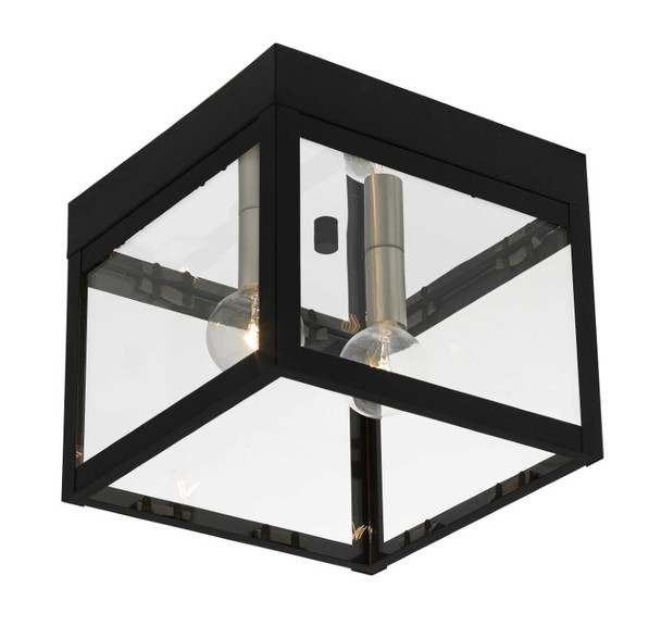 Livex Lighting 2 Lt Bk Outdoor Ceiling Mount - 20588-04