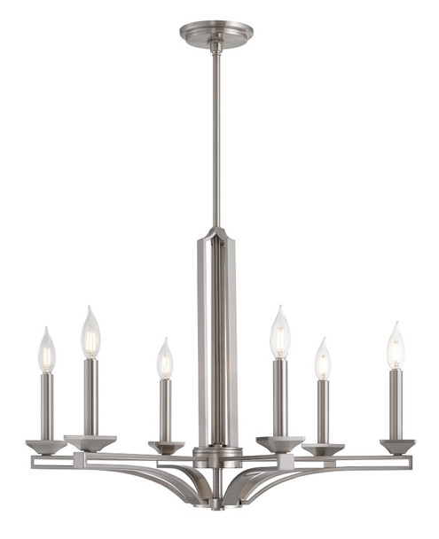 Livex Lighting 6 Lt Bn Chandelier - 40056-91
