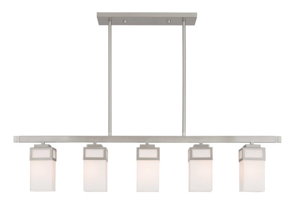 Livex Lighting 5 Lt Bn Linear Chandelier - 40194-91