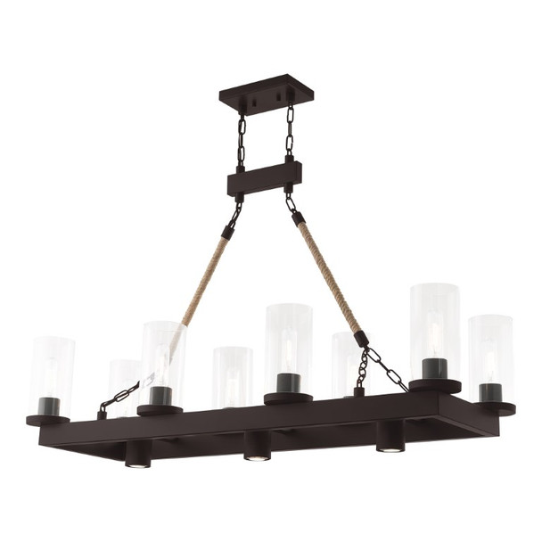 Livex Lighting 11 Lt Bz Linear Chandelier - 41068-07