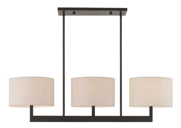 Livex Lighting 3 Lt Bz Linear Chandelier - 42427-07