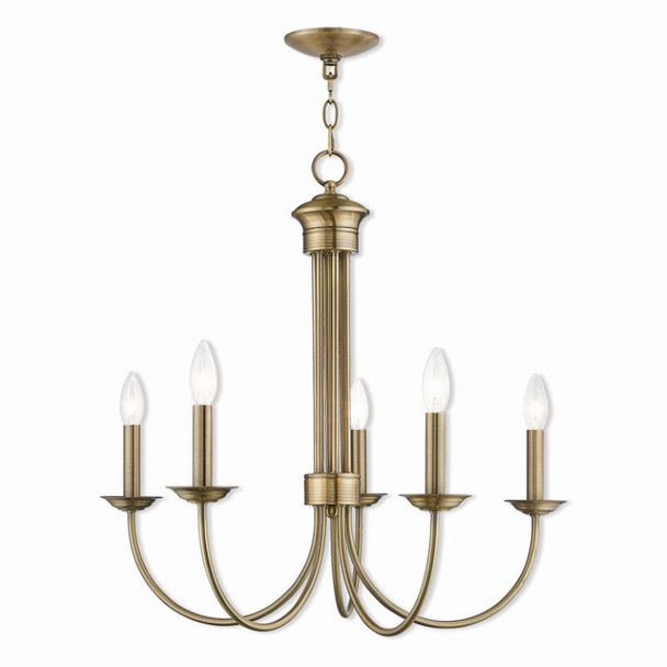Livex Lighting 5 Lt Ab Chandelier - 42685-01