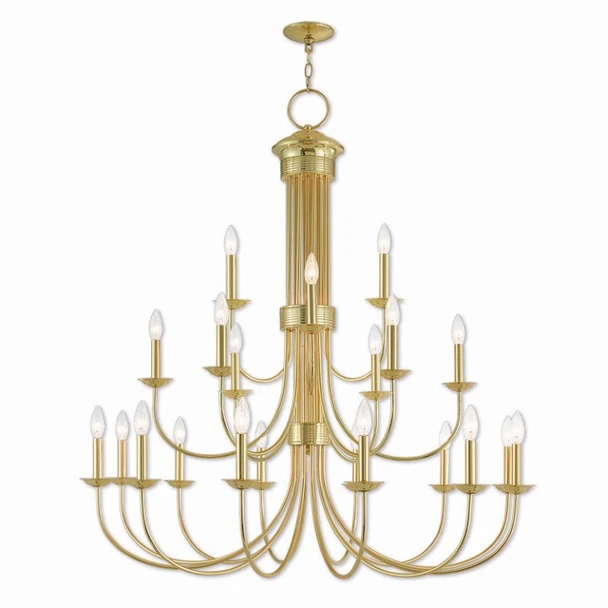 Livex Lighting 21 Lt Pb Foyer Chandelier - 42688-02