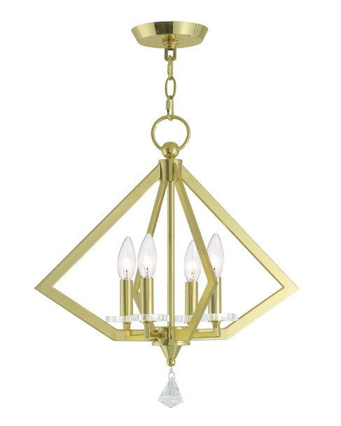 Livex Lighting 4 Lt Pb Mini Chandelier - 50664-02