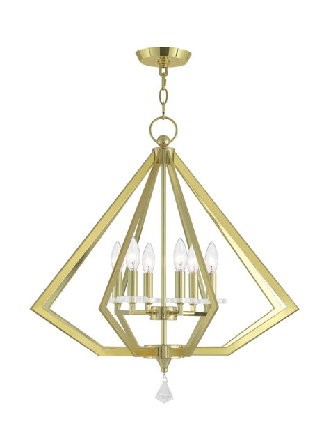 Livex Lighting 6 Lt Pb Chandelier - 50666-02