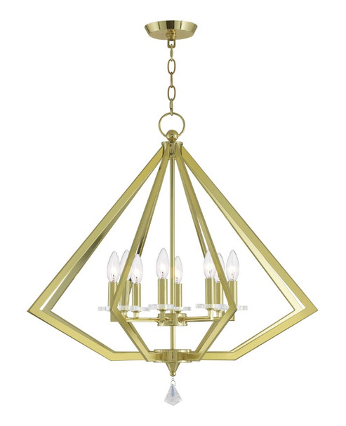 Livex Lighting 8 Lt Pb Chandelier - 50668-02