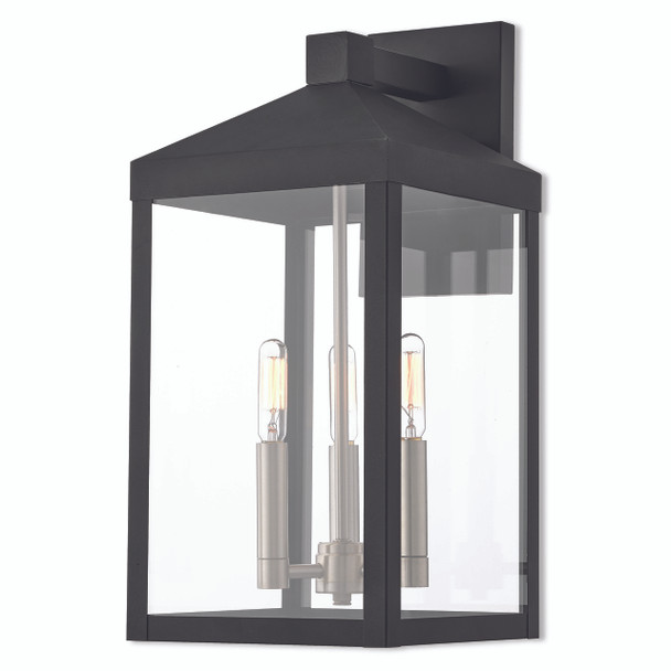 Livex Lighting 3 Lt Bk Outdoor Wall Lantern - 20584-04