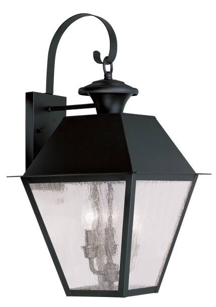 Livex Lighting 3 Light Black Outdoor Wall Lantern - 2168-04