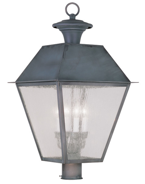 Livex Lighting 4 Light Charcoal Outdoor Post Lantern - 2173-61