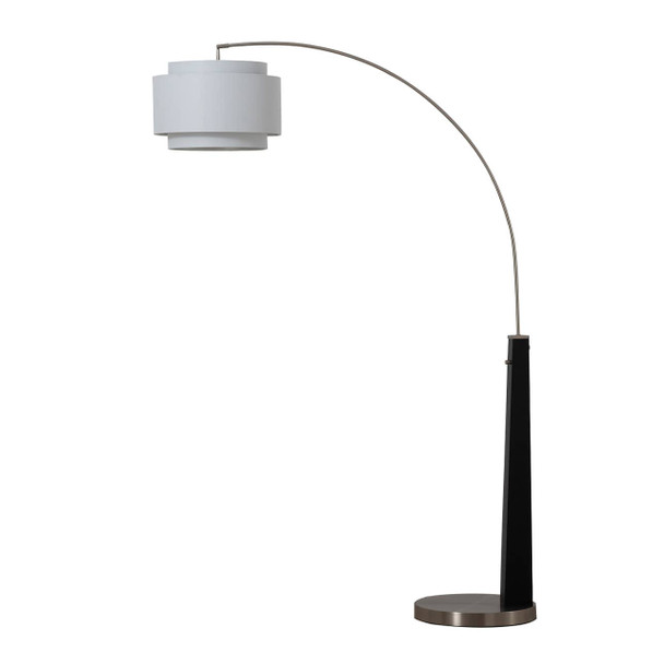 Nova of Califoria Coronado 1lt Arc Lamp, Matte Black & Satin Nickel 1-Light