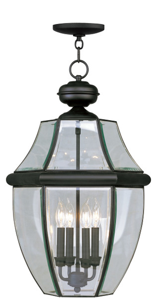 Livex Lighting 4 Light Black Outdoor Chain Lantern - 2357-04