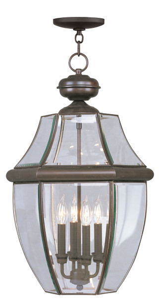 Livex Lighting 4 Light Bronze Outdoor Chain Lantern - 2357-07