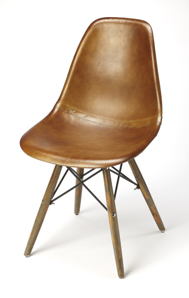 Orson Brown Leather Side Chair