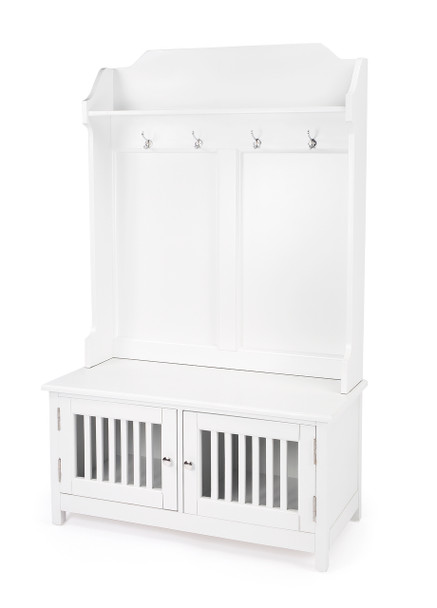 Borya White Hall Tree With Storage