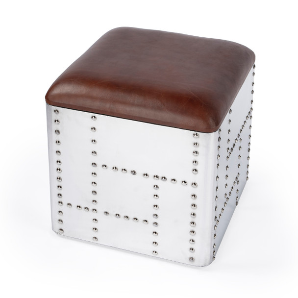 Midway Aviator Leather Stool