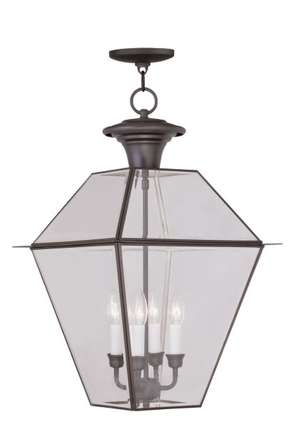 Livex Lighting 4 Light Bronze Outdoor Chain Lantern - 2387-07