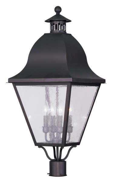 Livex Lighting 4 Light Bronze Outdoor Post Lantern - 2548-07