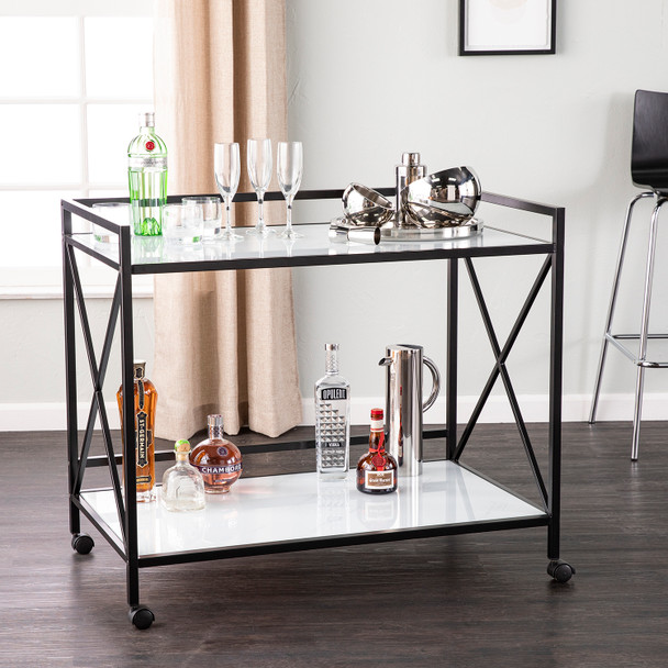 Maxton Bar Cart – Black And White