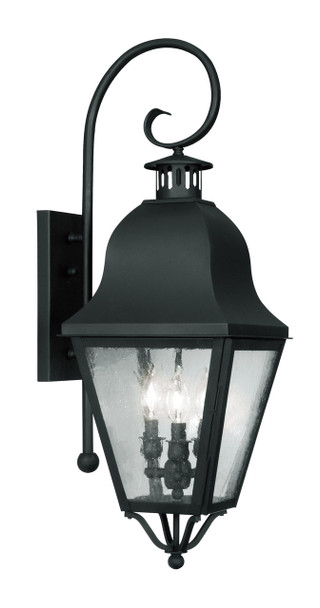Livex Lighting 3 Light Black Outdoor Wall Lantern - 2555-04