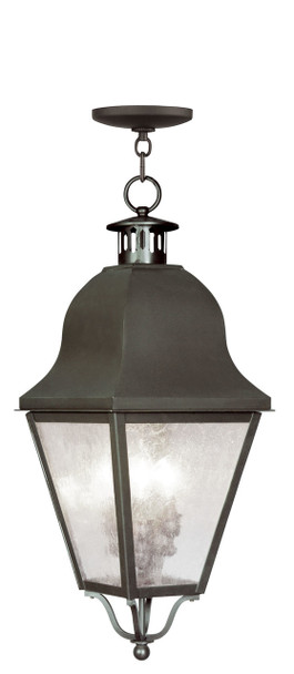 Livex Lighting 3 Light Bronze Outdoor Chain Lantern - 2557-07