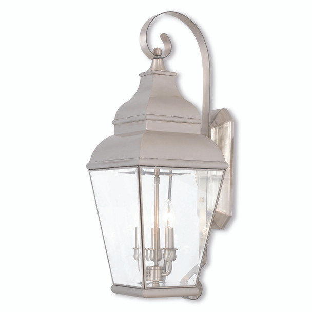 Livex Lighting 3 Light Bn Outdoor Wall Lantern - 2593-91