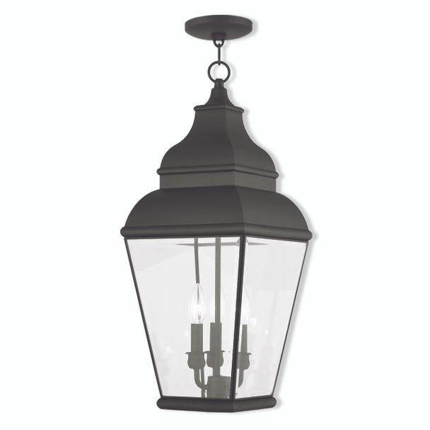 Livex Lighting 3 Light Blk Outdoor Chain Lantern - 2597-04