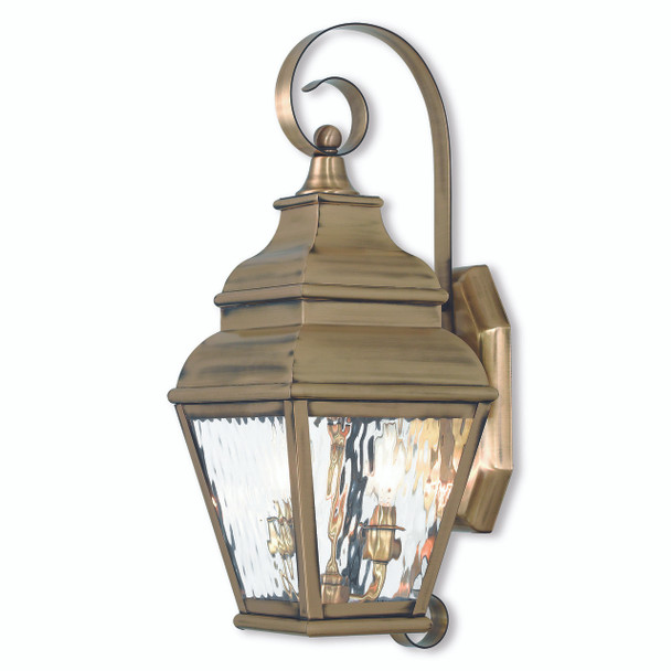 Livex Lighting 2 Light Ab Outdoor Wall Lantern - 2602-01