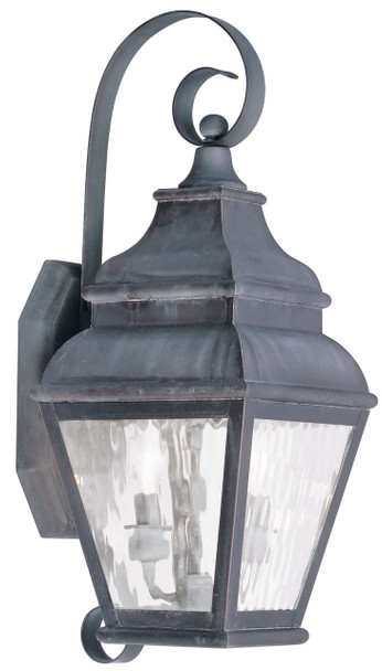 Livex Lighting 2 Light Charcoal Outdoor Wall Lantern - 2602-61