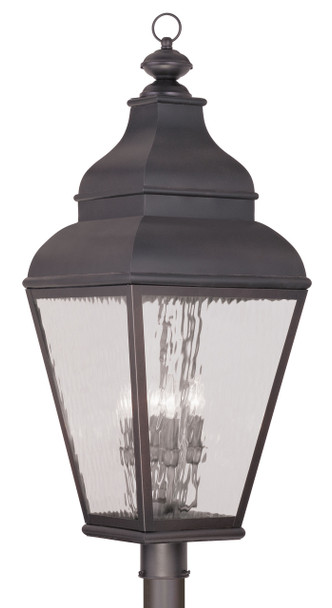 Livex Lighting 4 Light Charcoal Outdoor Post Lantern - 2608-07