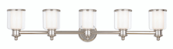 Livex Lighting 5 Light Polished Nickel Bath Light - 40215-35