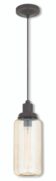 Livex Lighting 1 Light English Bronze Mini Pendant - 40634-92